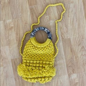 Cleobella Macrame Yellow Purse